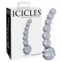 Icicles No. 66 - dildo de vidro curvo com bolas - transparente