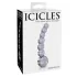 Icicles No. 66 - dildo de vidro curvo com bolas - transparente