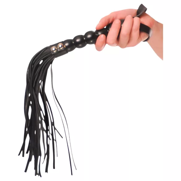 Fetish Fantasy - chicote com contas - preto