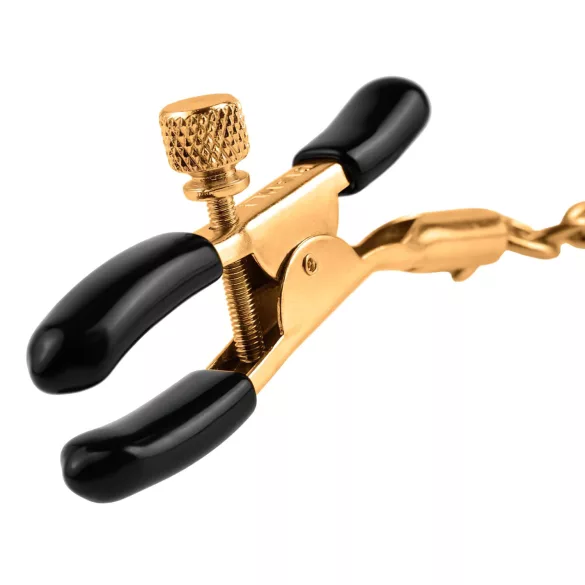 Pipedream Fetish Fantasy Gold - clipe de mamilo ajustável dourado