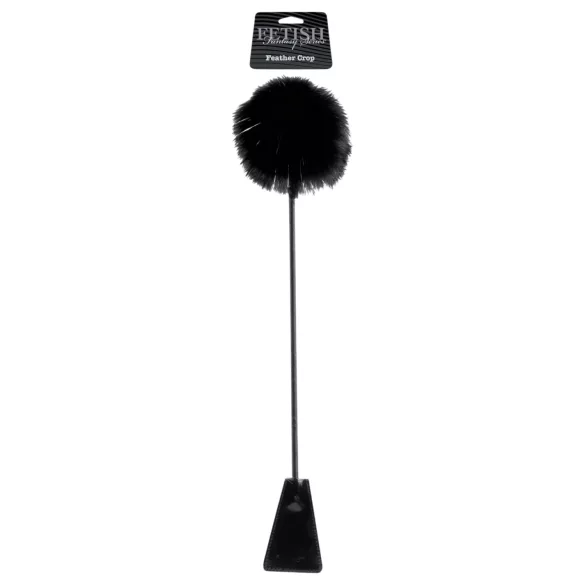 Fetish Fantasy - chicote e pluma estimuladora - preto