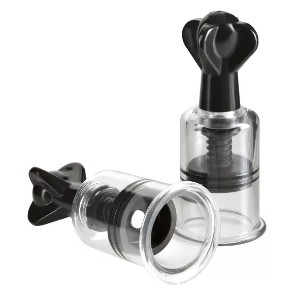 Fetish Super Suckers - bomba sugadora de mamilos - silicone preto transparente