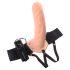 Fetiche Strap-On 8 - vibrador oco ajustável (natural)