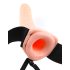 Fetiche Strap-On 8 - vibrador oco ajustável (natural)
