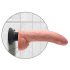 King Cock 9 - Vibrador Flexível com Ventosa (26cm) - Pele Naturaleza