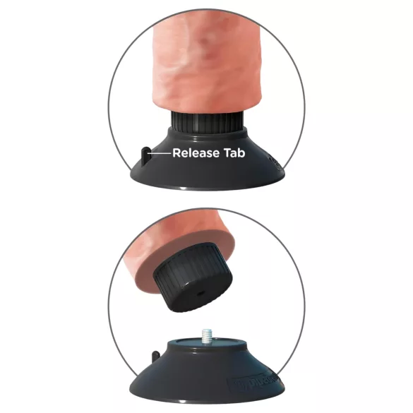King Cock - vibrador realístico com ventosa flexível - 26cm cor natural