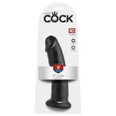 King Cock - dildo com ventosa - 23 cm - preto