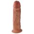 King Cock 10 - grande dildo com ventosa (25cm) - tonalidade escura natural