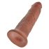 King Cock 10 - grande dildo com ventosa (25cm) - tonalidade escura natural