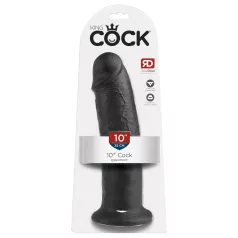 King Cock - dildo com ventosa - 25cm - preto