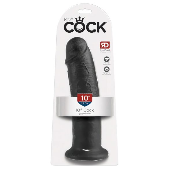 King Cock 10 - Dildo com Ventosa (25cm) - Preto