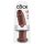 King Cock 10 - Dildo marrom com ventosa grande (25cm)