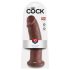 King Cock 10 - Dildo marrom com ventosa grande (25cm)