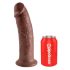 King Cock 10 - Dildo marrom com ventosa grande (25cm)