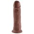 King Cock 10 - Dildo marrom com ventosa grande (25cm)