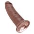 King Cock 10 - Dildo marrom com ventosa grande (25cm)