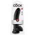 King Cock 9 - Dildo preto com ventosa e testículos (23cm)