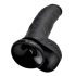King Cock 9 - Dildo preto com ventosa e testículos (23cm)