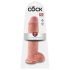 King Cock 11 - Dildo com ventosa e testículos (28cm) - natural