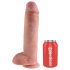 King Cock 11 - Dildo com ventosa e testículos (28cm) - natural