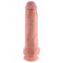 King Cock 11 - Dildo com ventosa e testículos (28cm) - natural