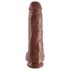 King Cock 11 - Dildo Marrom c/ Ventosa e Testículos (28cm)