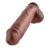 King Cock 11 - Dildo Marrom c/ Ventosa e Testículos (28cm)