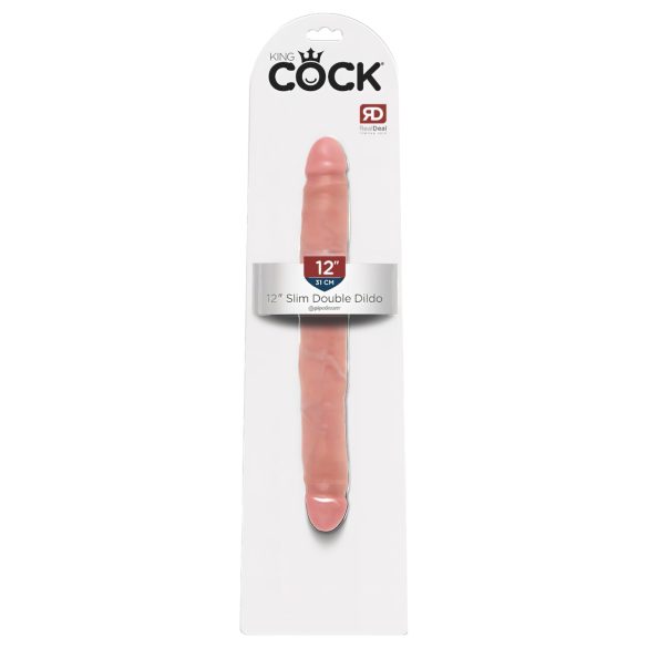 King Cock 12 Slim - Dildo Duplo Realista (31cm) - Pele Natural