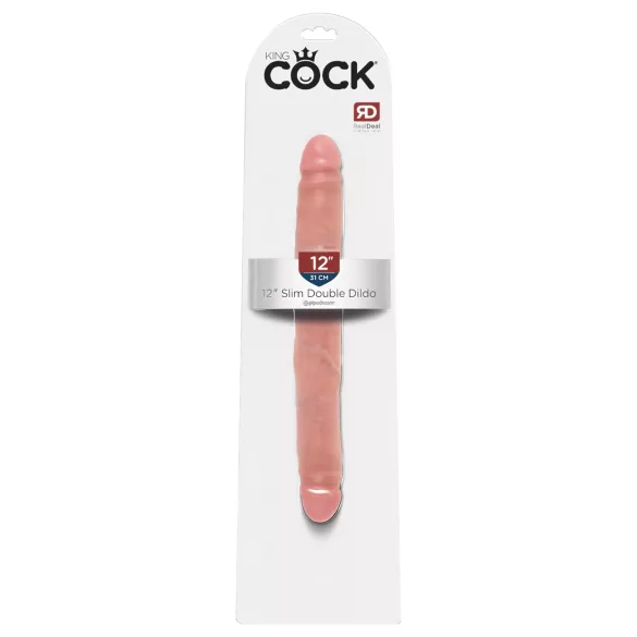 King Cock - dildo duplo realístico 31cm - cor natural