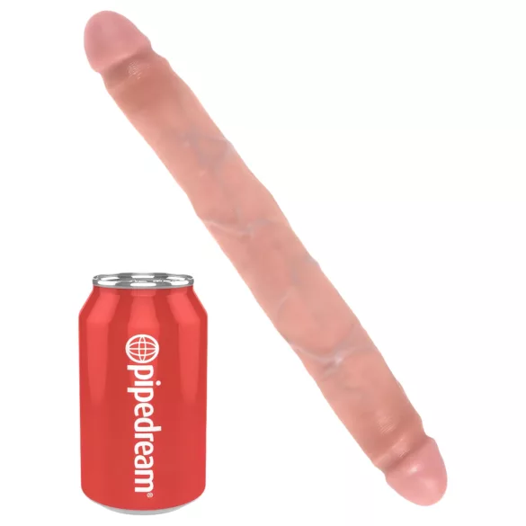 King Cock - dildo duplo realístico 31cm - cor natural