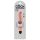 King Cock 7 Stiffy - Vibrador realista à prova d'água (18cm) - Natural