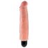 King Cock 7 Stiffy - Vibrador realista à prova d'água (18cm) - Natural