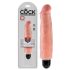 King Cock 7 Stiffy - Vibrador realista à prova d'água (18cm) - Natural