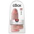 King Cock 9 Chubby - Dildo com Ventosa e Testículos (23cm) - Natural