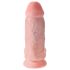 King Cock 9 Chubby - Dildo com Ventosa e Testículos (23cm) - Natural