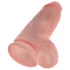 King Cock - dildo realístico com ventosa e testículos 23cm - cor natural