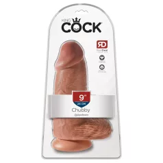 King Cock - dildo com ventosa - 23cm - cor pele escura
