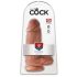 King Cock 9 Chubby - Dildo com ventosa (23cm) - tom escuro