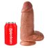 King Cock 9 Chubby - Dildo com ventosa (23cm) - tom escuro