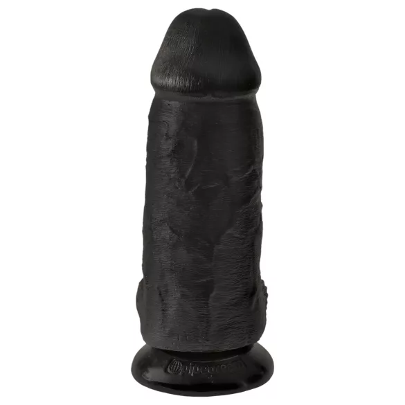King Cock - dildo com ventosa e escroto 23cm - preto