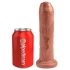 King Cock 7 - Dildo Realista (18cm) - Tons Naturais Escuros