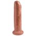 King Cock 7 - Dildo Realista (18cm) - Tons Naturais Escuros