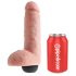 King Cock 8 - Dildo Realístico com Ejeção (20cm) - Natural