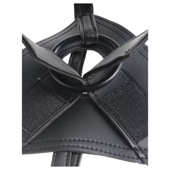 King Cock - dildo com arnês - 18cm - preto