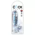 King Cock Clear 6 - dildo com ventosa e escroto - transparente 15cm