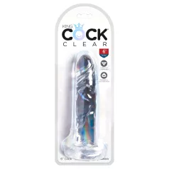 King Cock Clear - dildo com ventosa 15cm