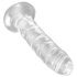 King Cock Clear 6 - Dildo com ventosa (15cm)