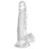 King Cock Clear 7 - Dildo com Ventosa e Escroto (18cm)