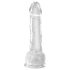 King Cock Clear 7 - Dildo com Ventosa e Escroto (18cm)