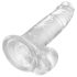 King Cock Clear 7 - Dildo com Ventosa e Escroto (18cm)